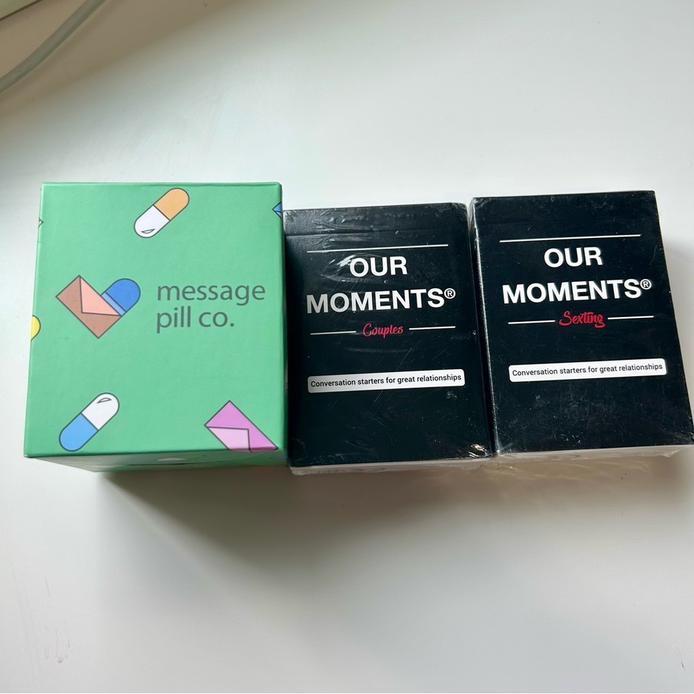 Message Pill Co. Romantic Messages & Our Moments Card Sets Couples NEW Fun Cute